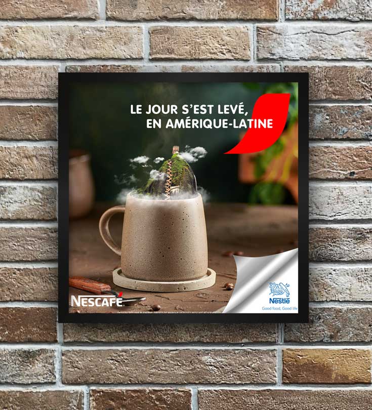 cadre avec tasse - affiche